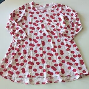 EUC Esme Cherry Print Long Sleeve Nightgown 7/8